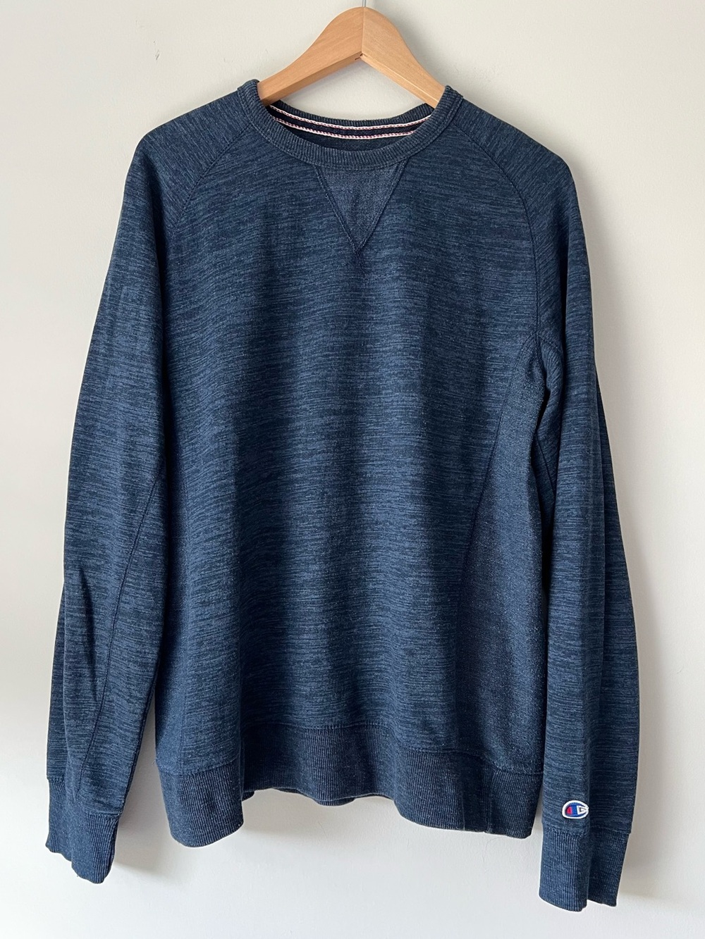 Champion Men’s French Terry Crewneck Sweatshirt Blue Heather Size Medium